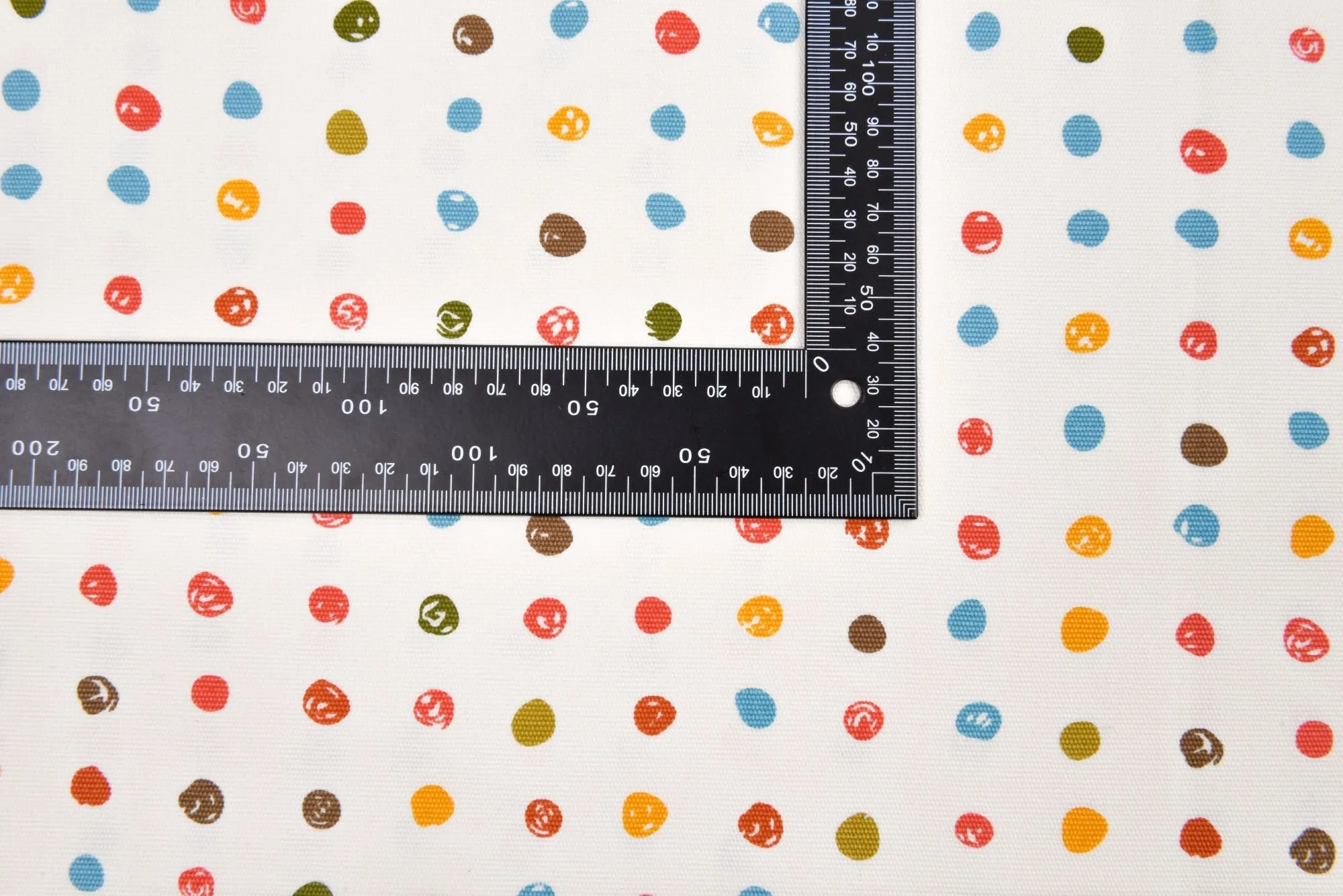 100% Cotton Half Panama Printed Fabric / Canvas printed Fabric /  Colorful Splash Dots Digital Print  Fabric