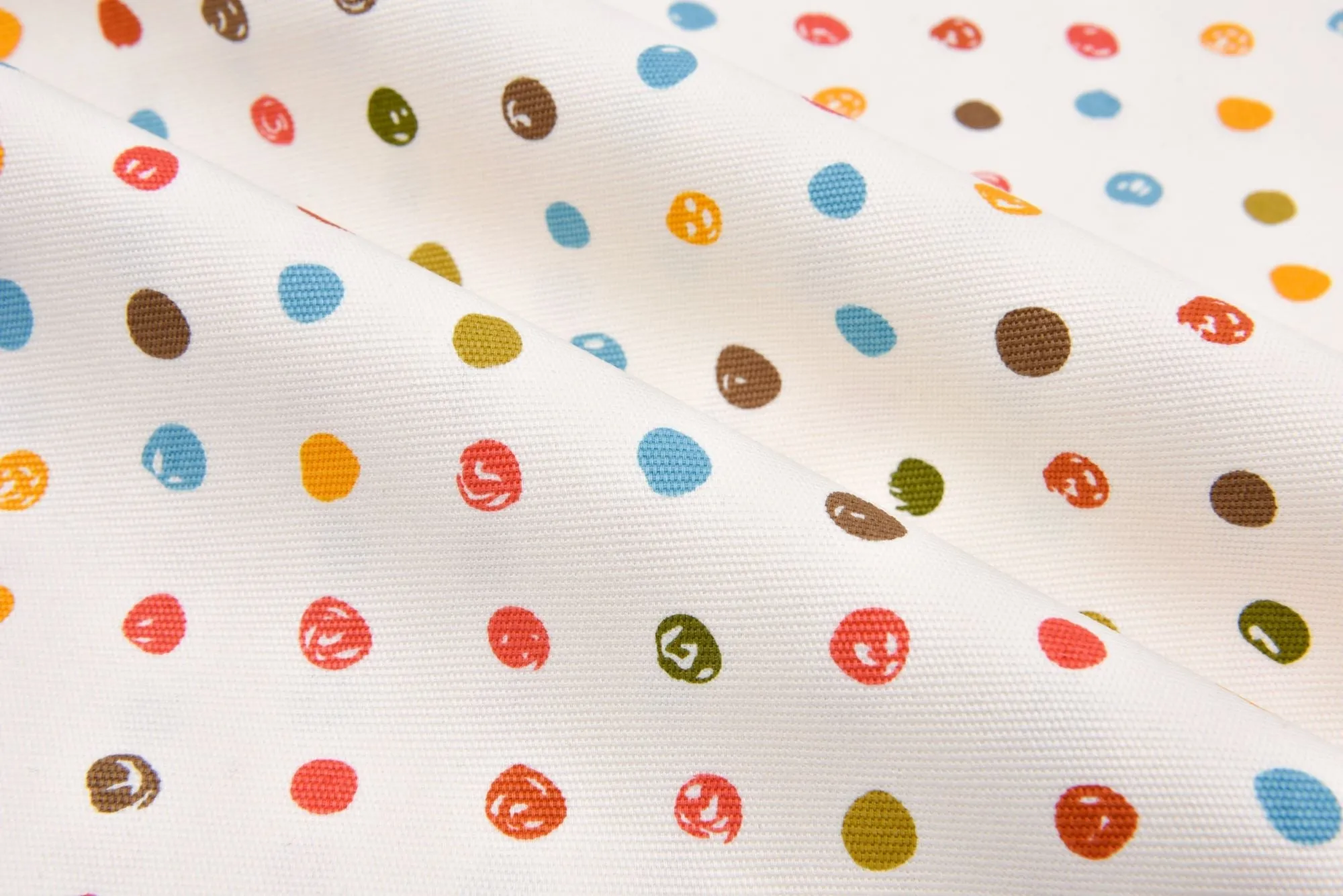 100% Cotton Half Panama Printed Fabric / Canvas printed Fabric /  Colorful Splash Dots Digital Print  Fabric