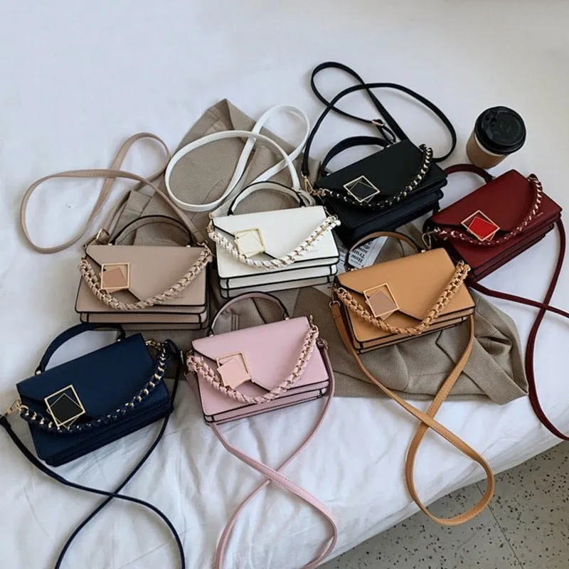 2021 New Chain Women Handbags Pu Leather Designer Shoulder Crossbody Bag And Purses Fashion Brand Women's Messenger Bag Hand Bag