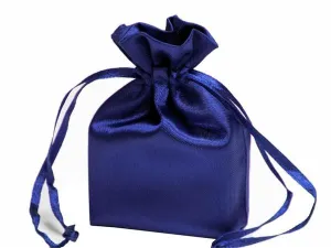 5x7 Navy Elegant Satin Bags - 12 pcs