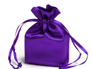 5x7 Purple Elegant Satin Bags - 12 pcs