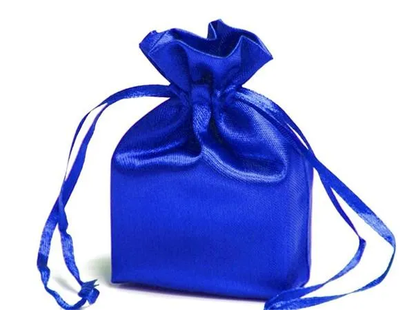 5x7 Royal Blue Elegant Satin Bags - 12 pcs