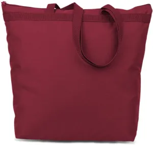 600 denier polyester large tote - cardinal Case of 48