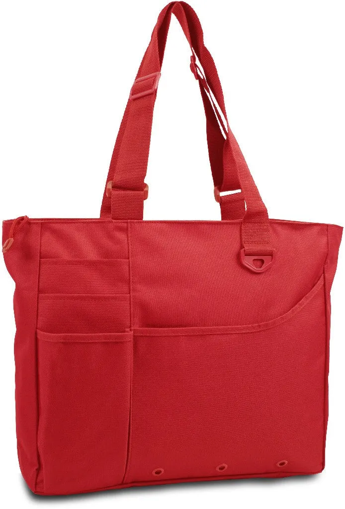 600 denier super feature tote - red Case of 24