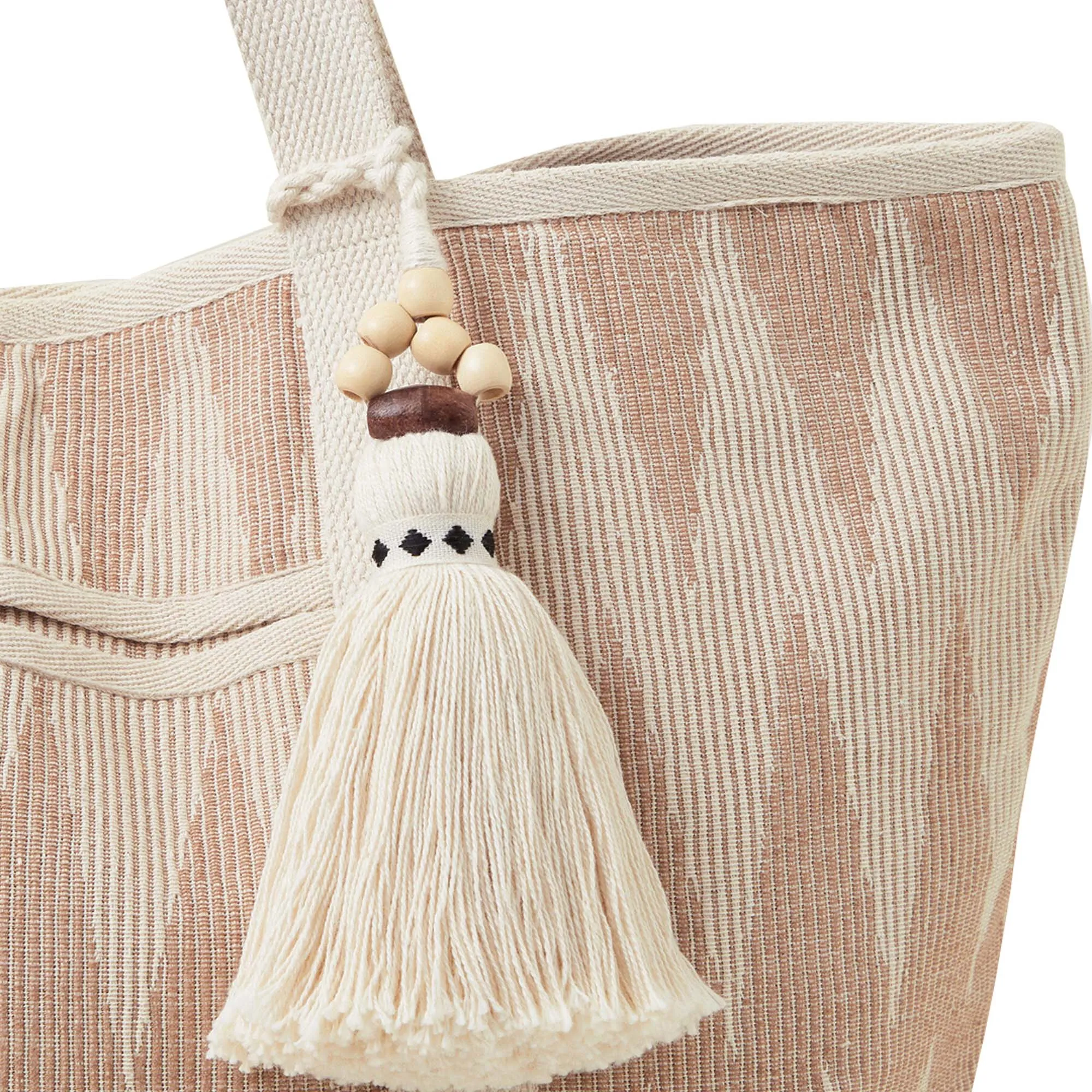 Accessorize London Women's Cream Chevron Beach Bag