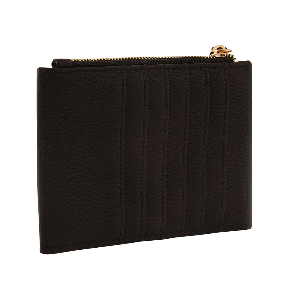 Accessorize London Women's Faux Leather Black Large Functional Cardholder