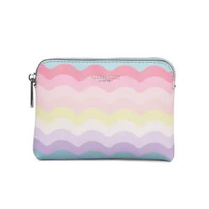 Accessorize London Women's Faux Leather Pink Rainbow Coin Purse