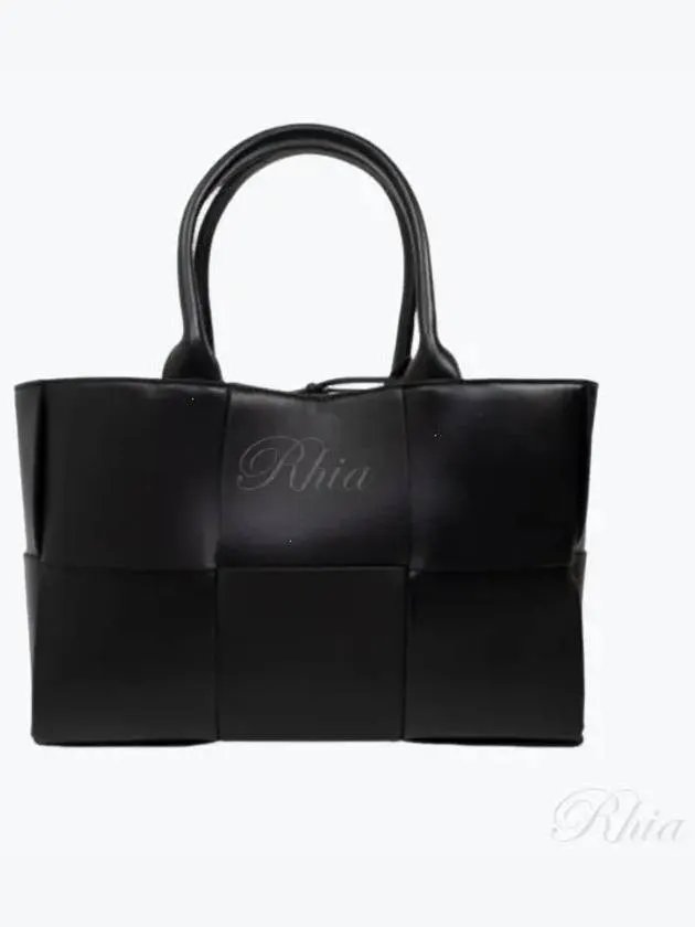 Arco Intrecciato Small Tote Bag Black