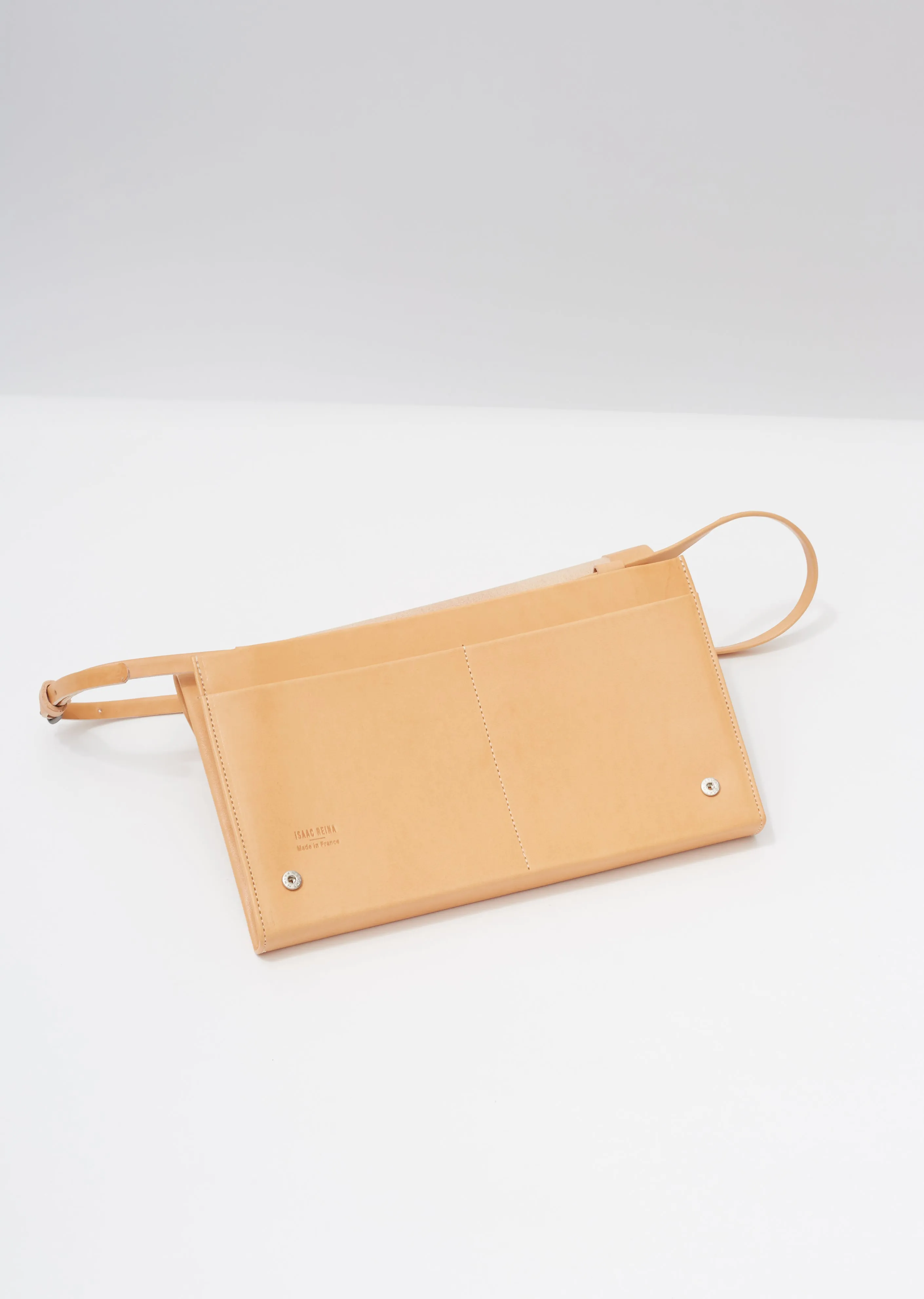 Belted Pleats Clutch Bag