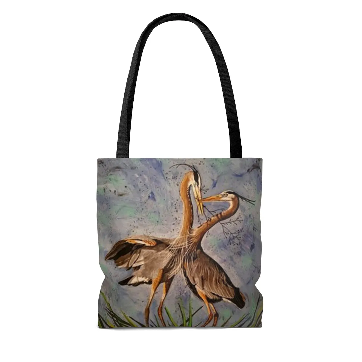 Blue Heron AOP Tote Bag