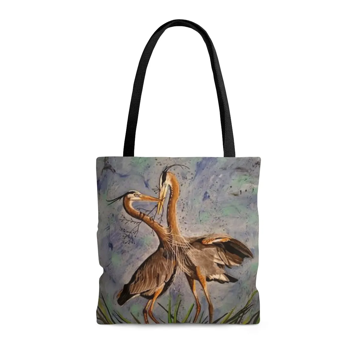 Blue Heron AOP Tote Bag