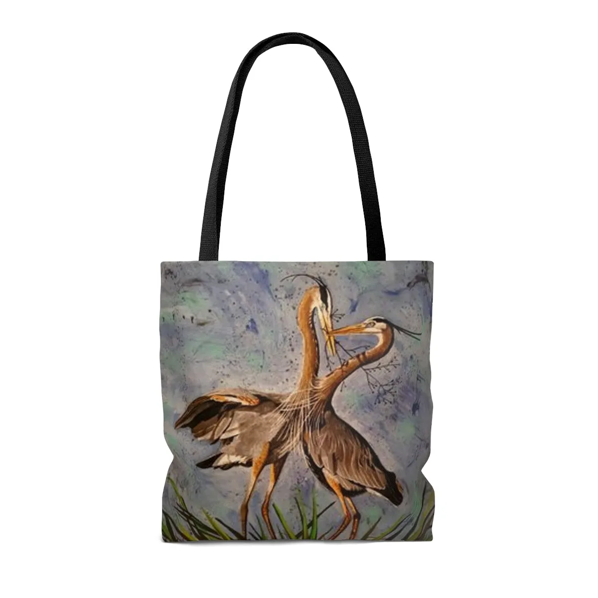 Blue Heron AOP Tote Bag