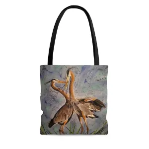 Blue Heron AOP Tote Bag