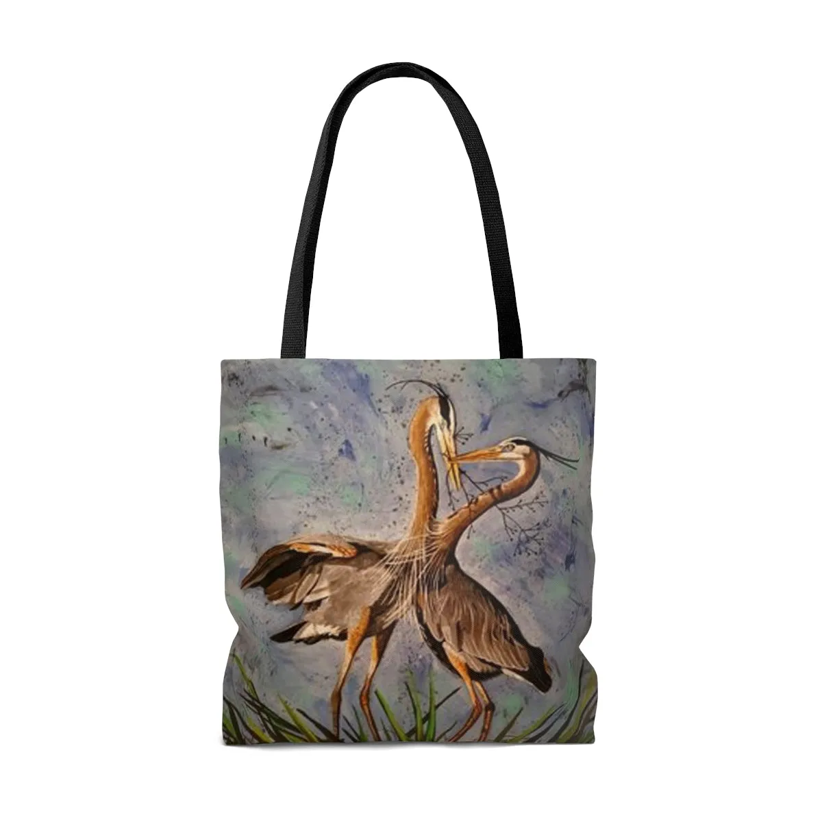 Blue Heron AOP Tote Bag