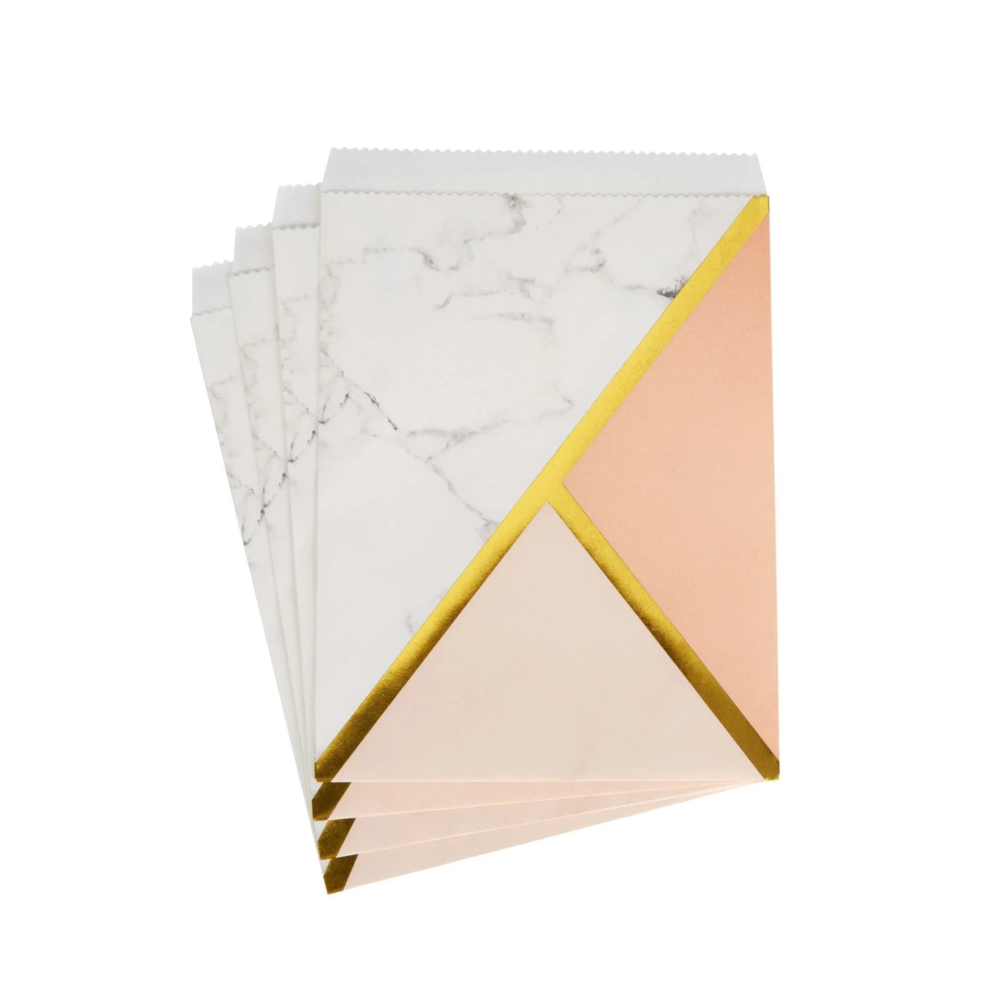 Blush Marble Colour Block Treat Bags (25 Pack)