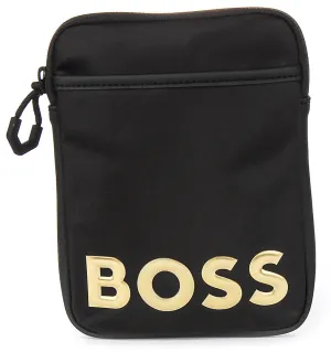 Boss Holiday Phone Pouch In Black Gold For Men