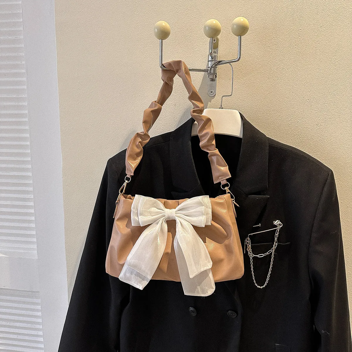 Bow-knot Ribbon Cloud Shoulder Bags