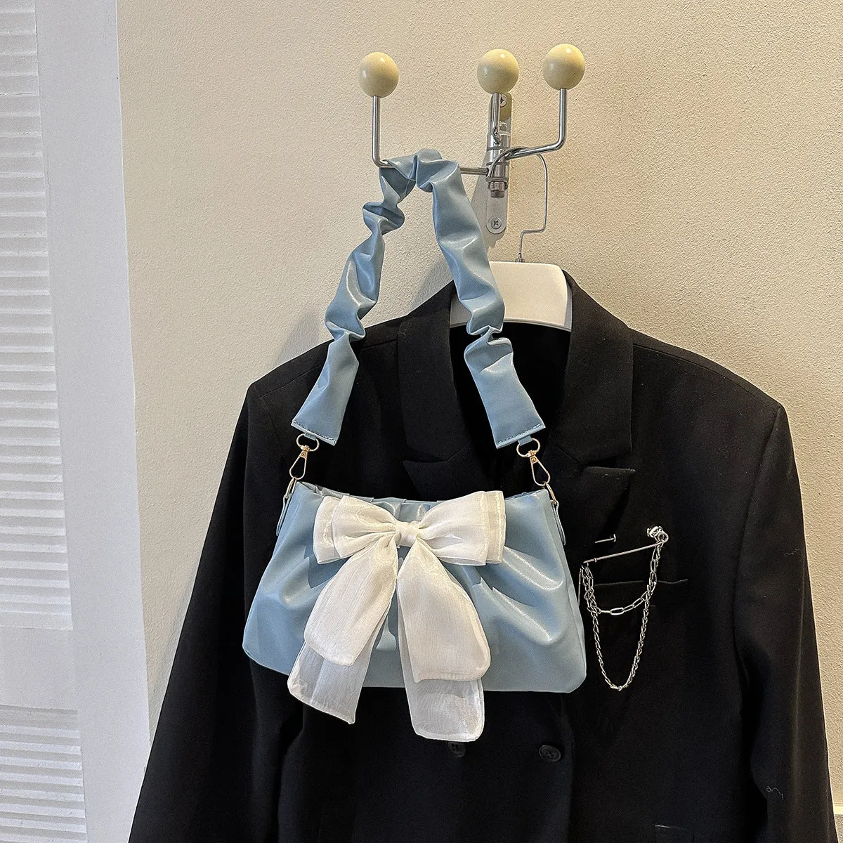 Bow-knot Ribbon Cloud Shoulder Bags