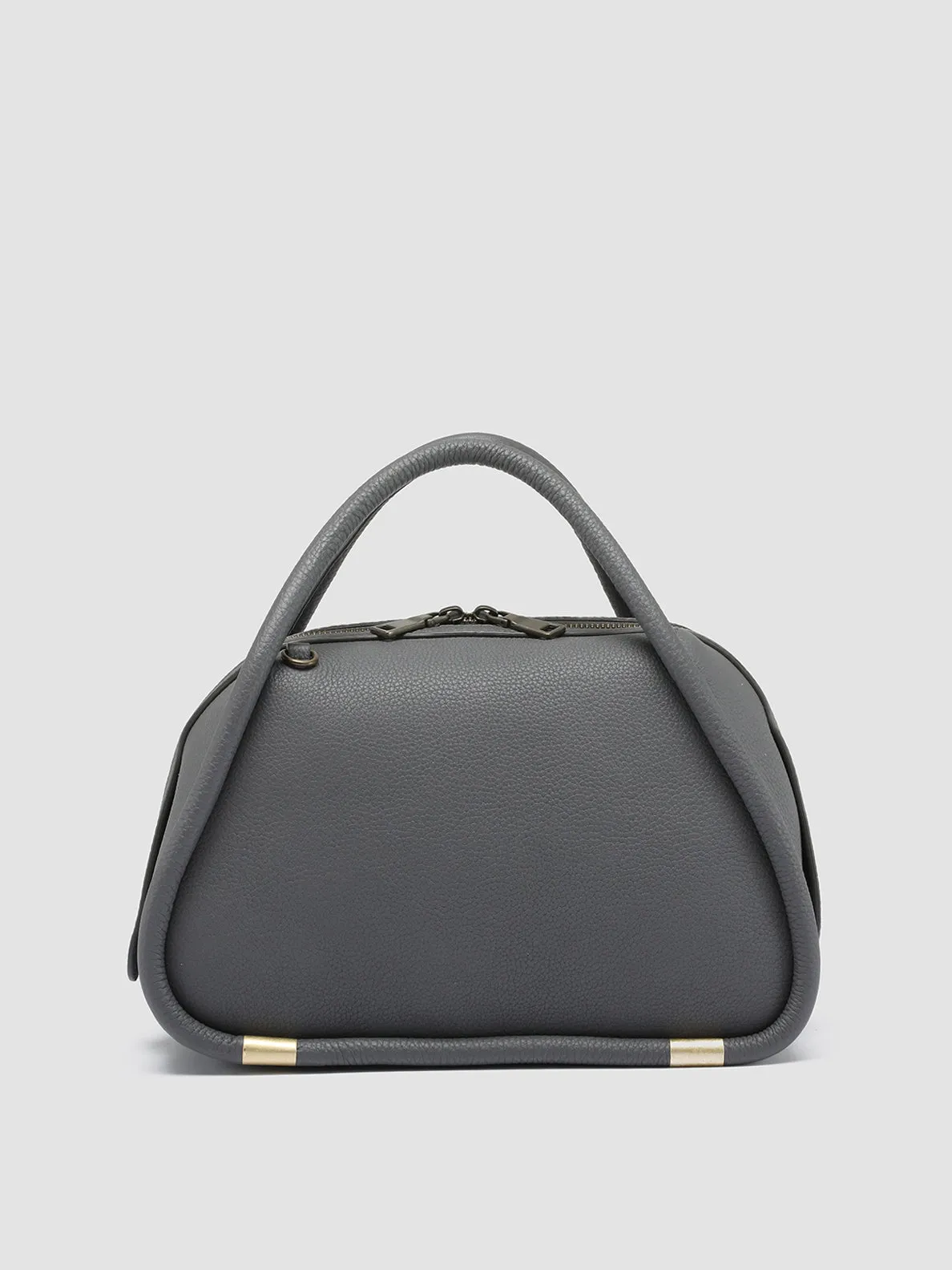 CABALA 008 - Grey Leather Handle Bag