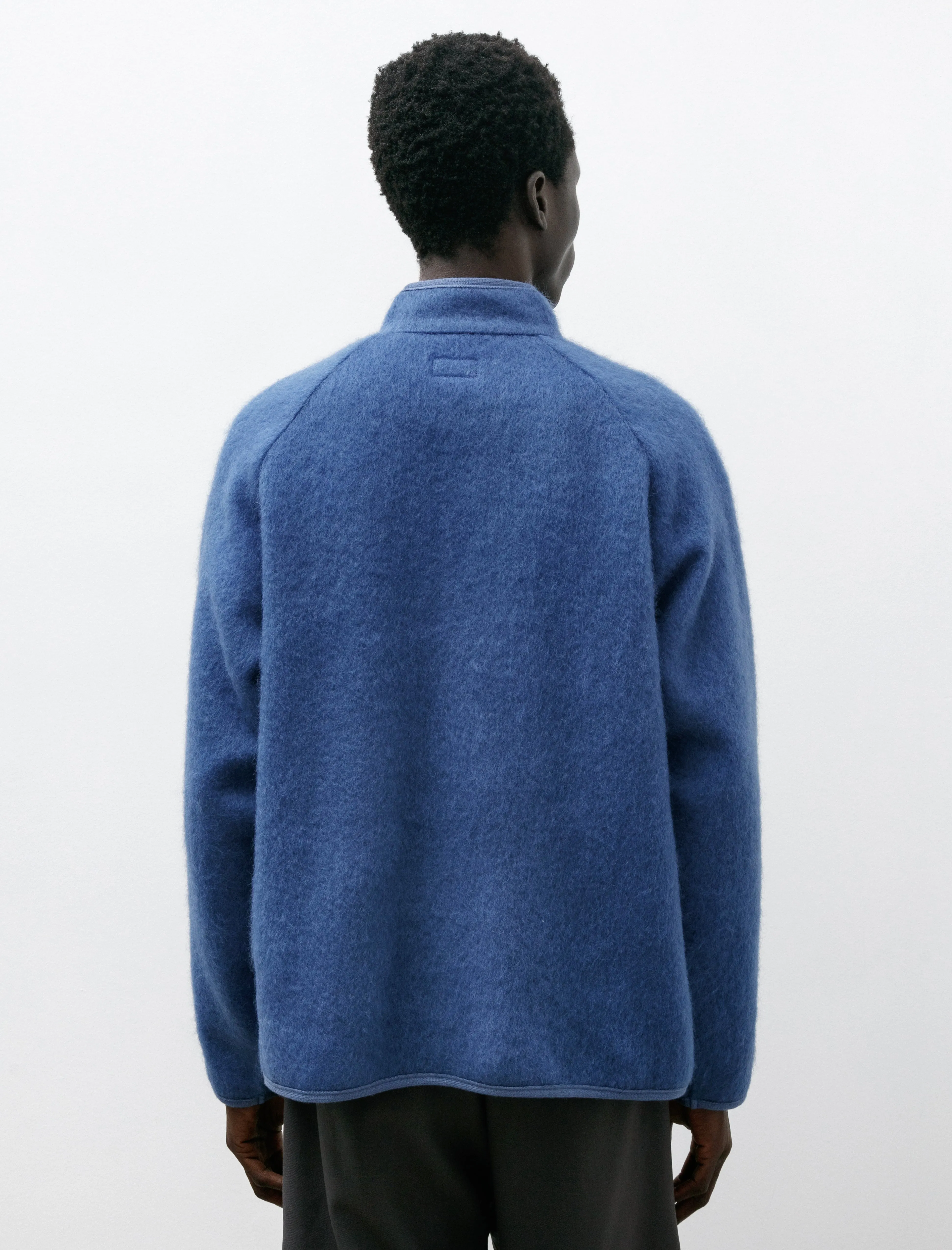 Contour Brushed Wool Mohair Blue