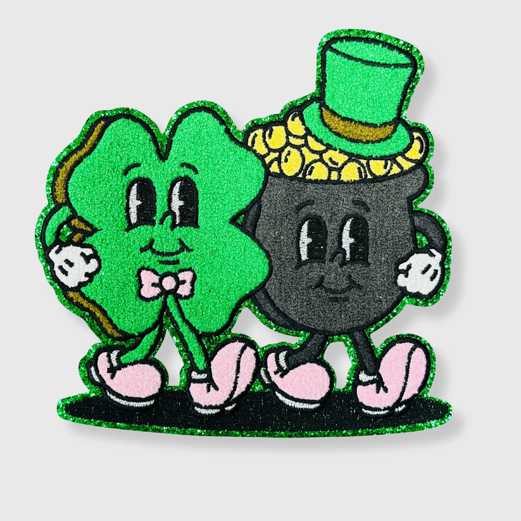 CP1059 - Trendy Dual Shamrock Chenille Patch