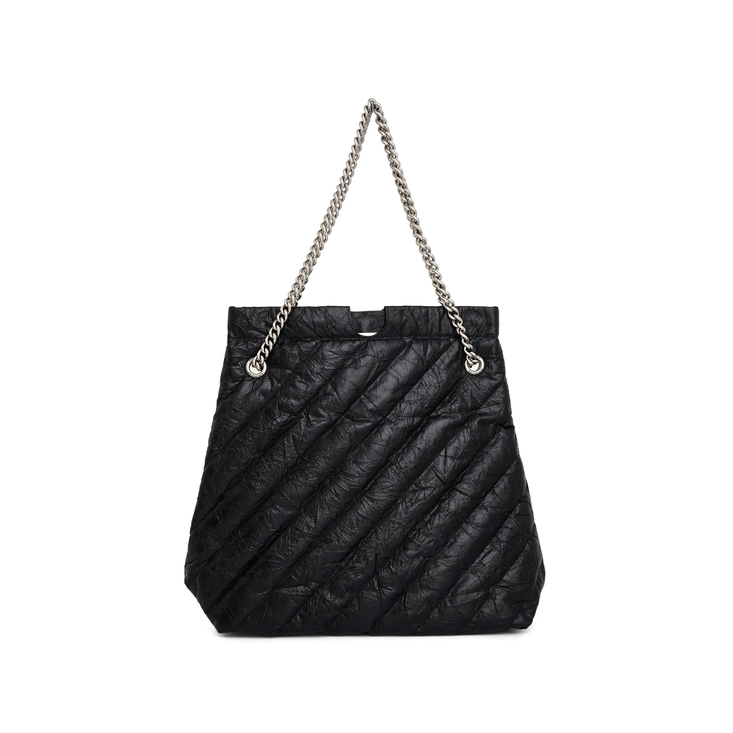 Crush Medium Tote Bag in Black