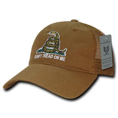 Don'T Tread On Me Gadsden Flag Patriotic USA Trucker Cotton Baseball Caps Hats