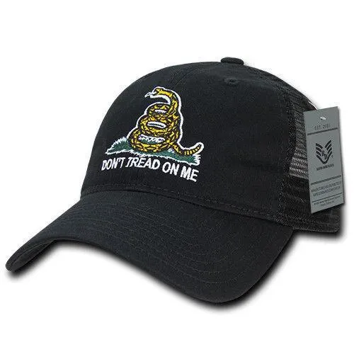 Don'T Tread On Me Gadsden Flag Patriotic USA Trucker Cotton Baseball Caps Hats