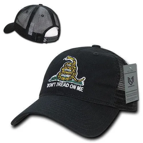 Don'T Tread On Me Gadsden Flag Patriotic USA Trucker Cotton Baseball Caps Hats