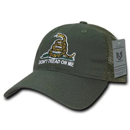 Don'T Tread On Me Gadsden Flag Patriotic USA Trucker Cotton Baseball Caps Hats