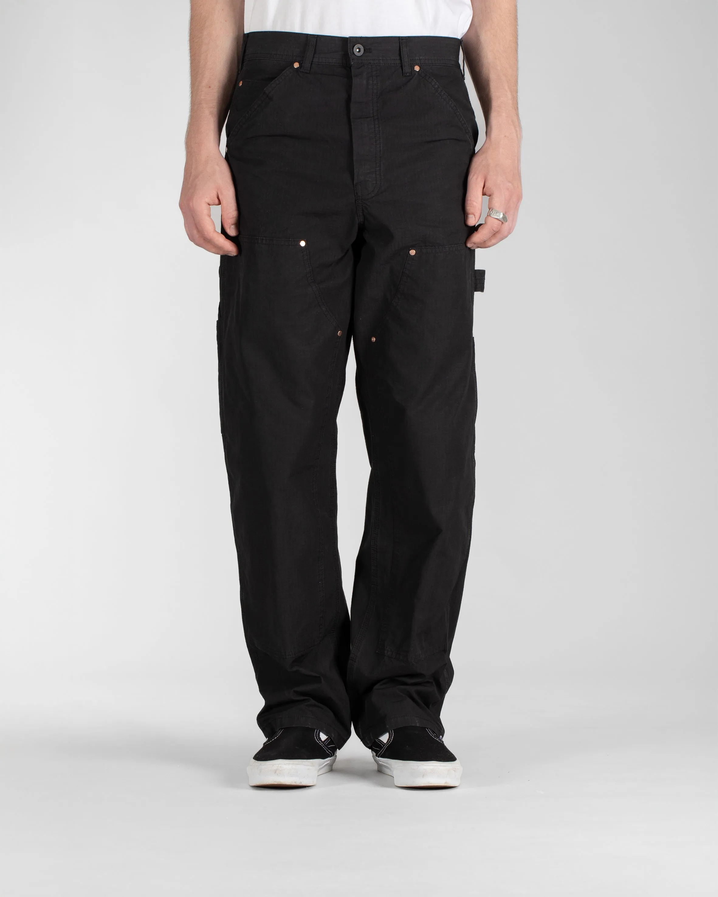 Double Knee Pant (Black Ripstop)