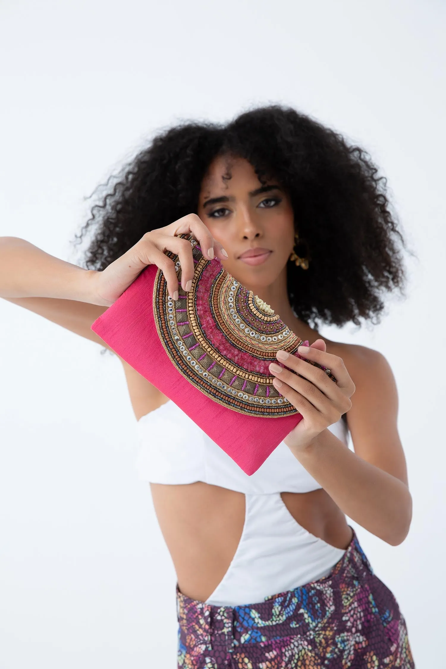 Fuchsia Chic Clutch - Taleed