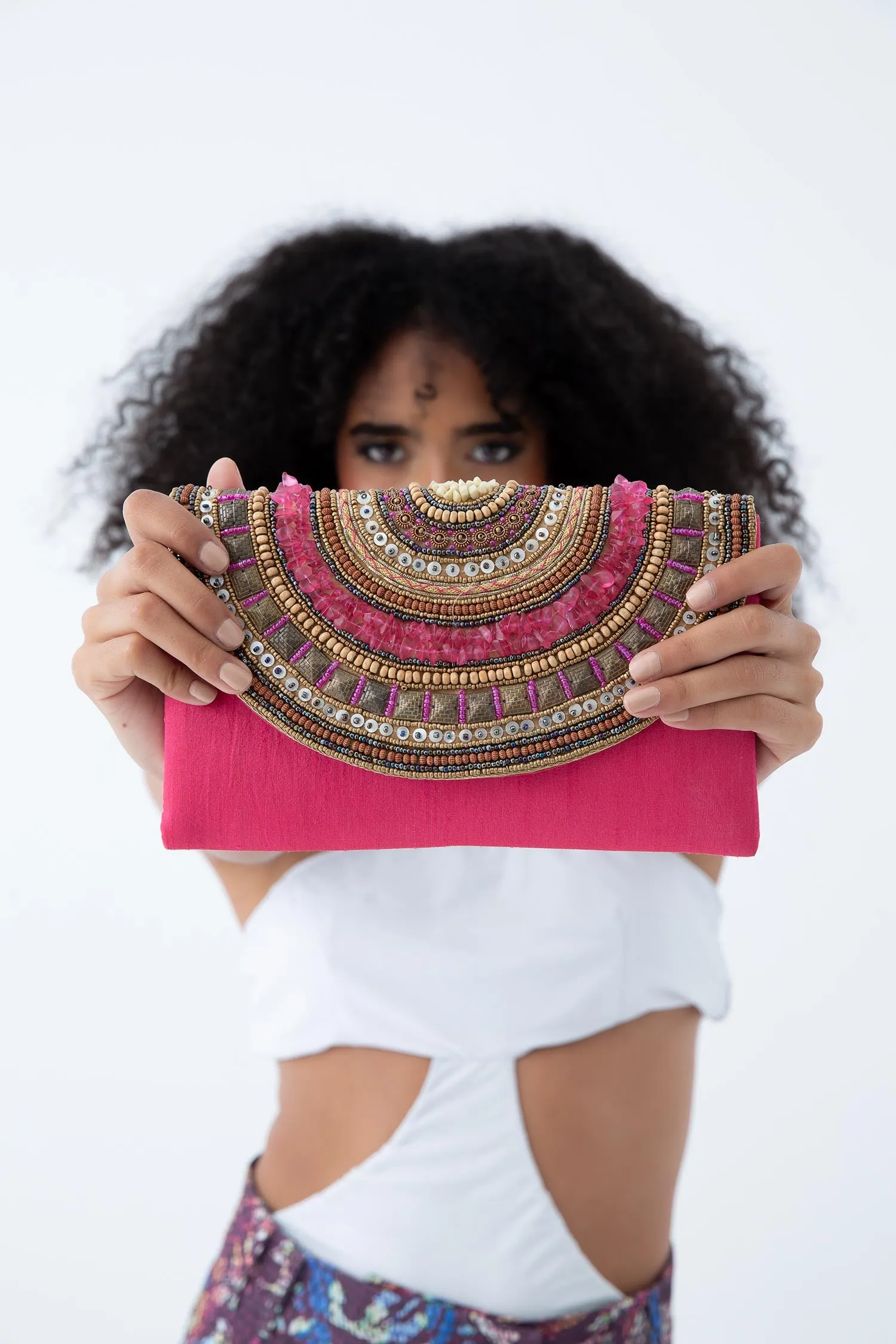 Fuchsia Chic Clutch - Taleed