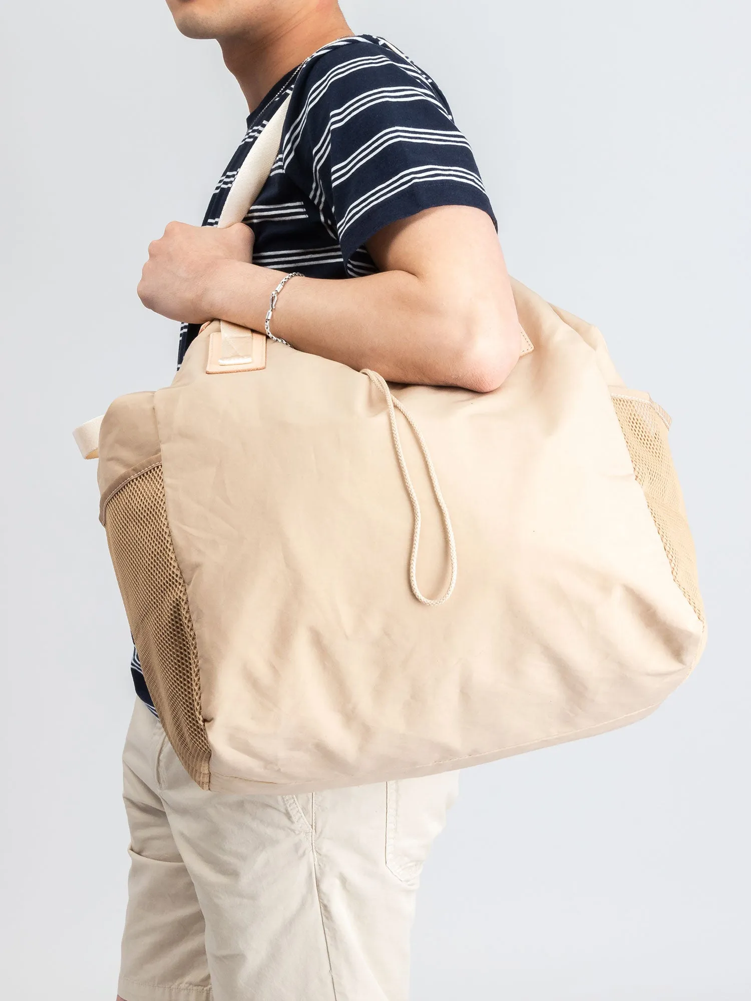 Functional Tote Bag in Beige