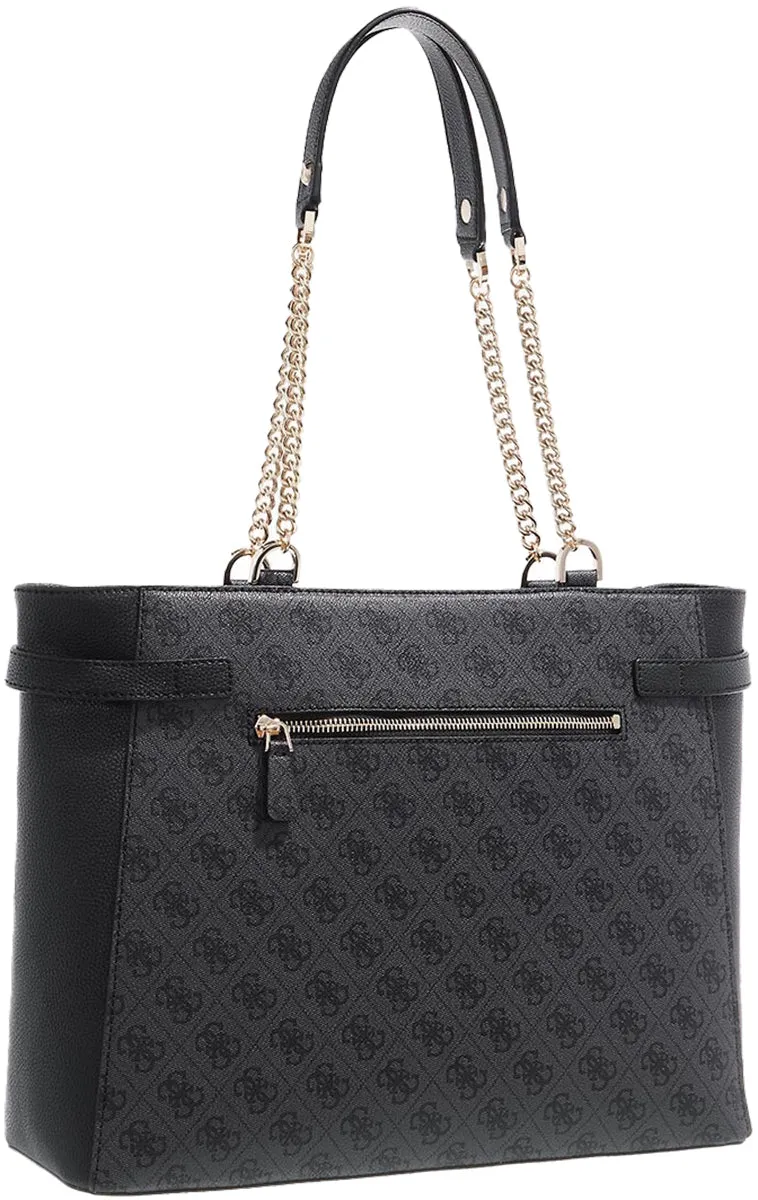 Guess The Zadie Shopper Bag In Coal For Women