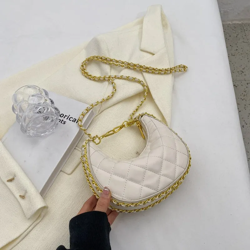 Half Moon Chain Sling Bags