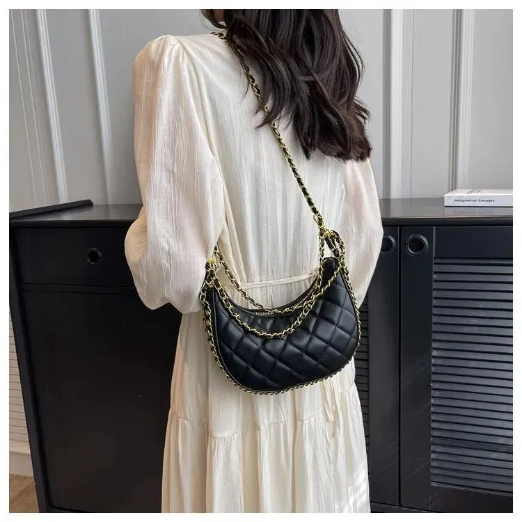 Half Moon Chain Sling Bags