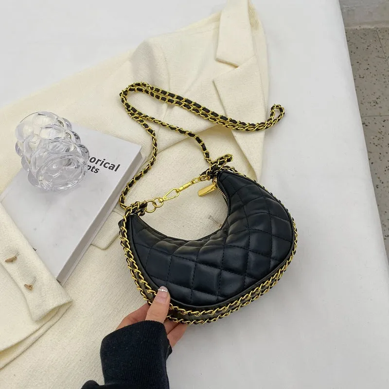 Half Moon Chain Sling Bags