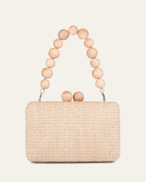 HARLING CLUTCH NATURAL RAFFIA