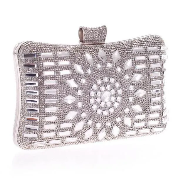 High Quality Glass Diamond Elegant Clutch