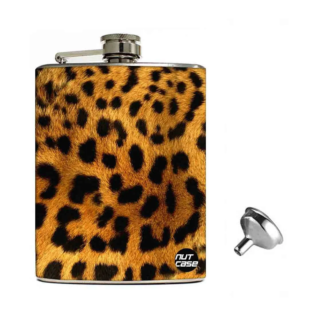 Hip Flask Gift Box -Leopard