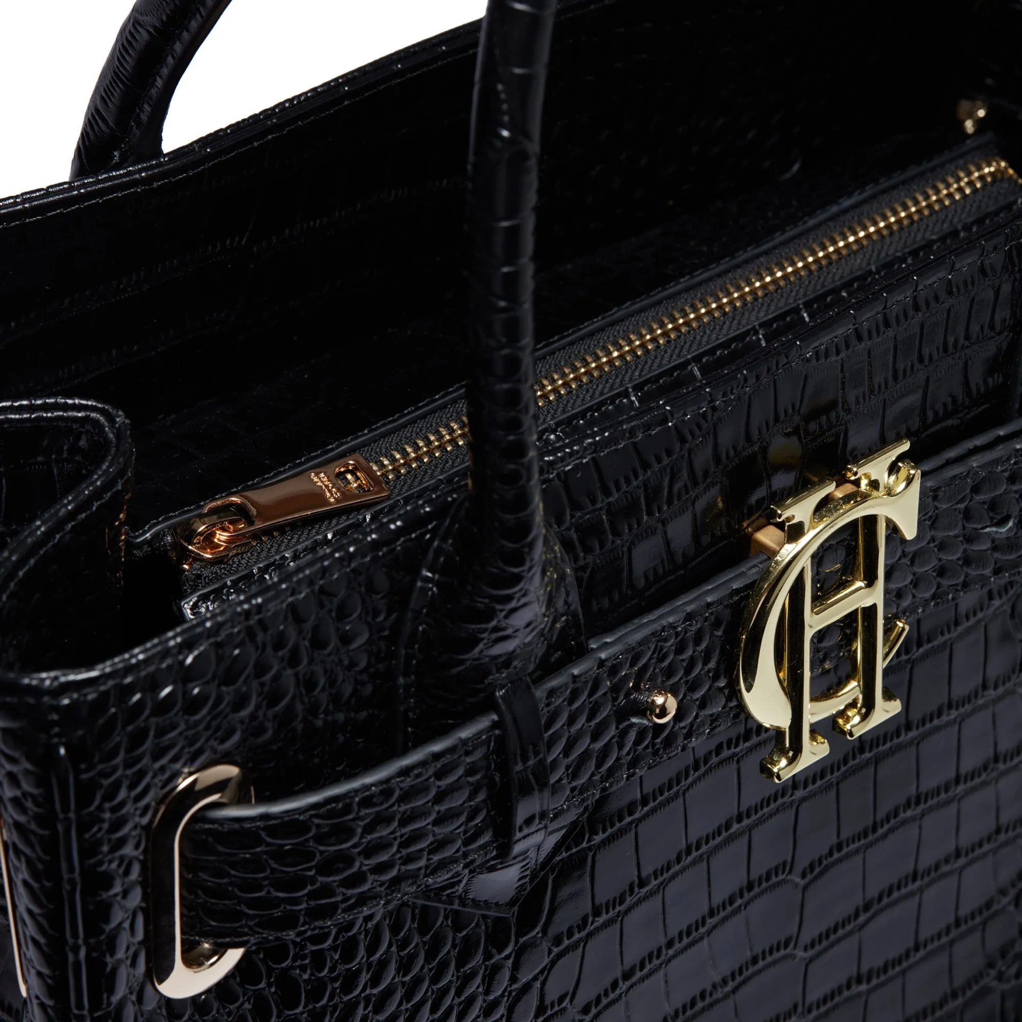 Holland Cooper Brompton Tote - Black Croc