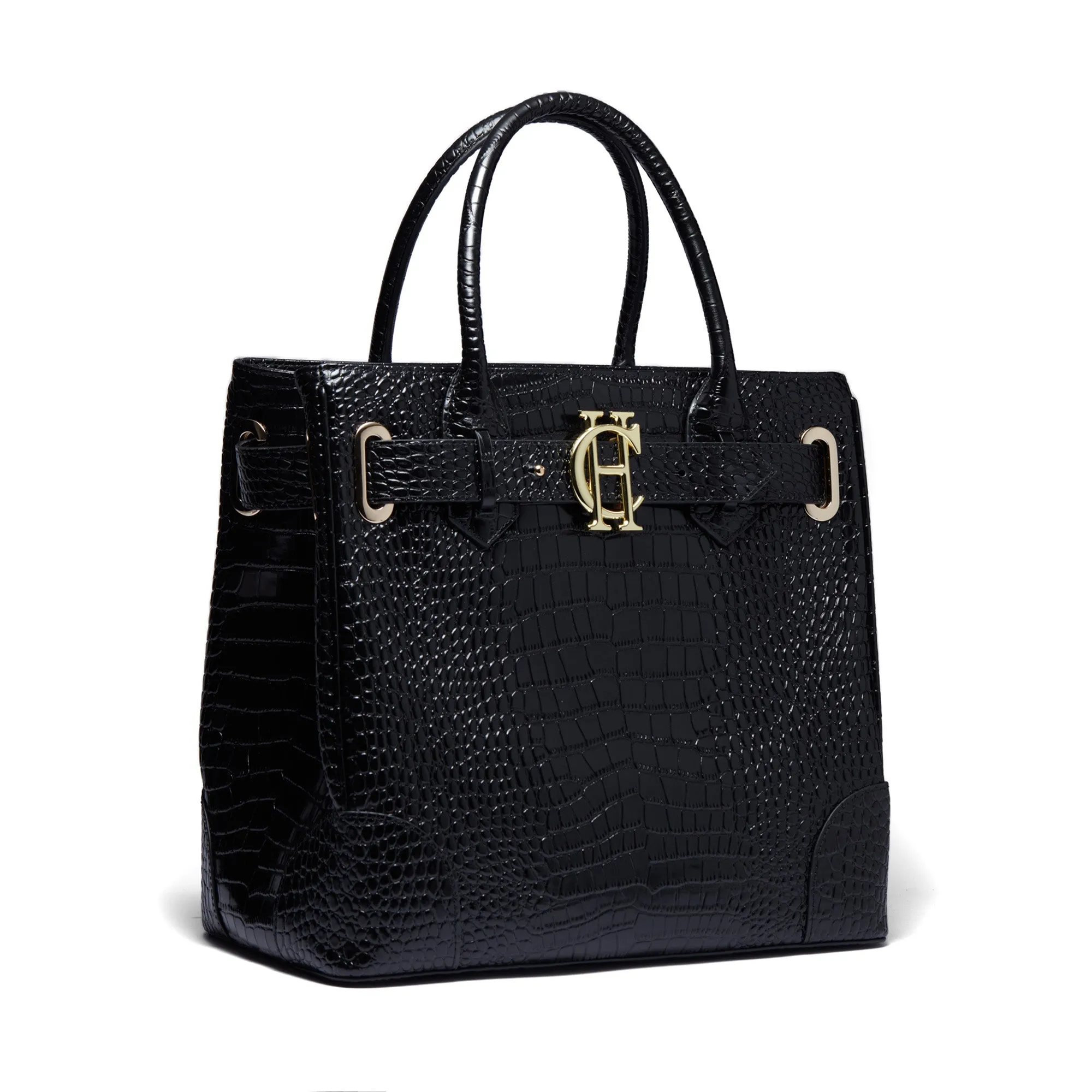 Holland Cooper Brompton Tote - Black Croc