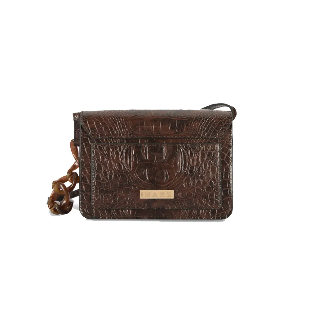 IMARS Stylish Crossbody Rustic Brown For Women & Girls (Baguette) Made With Faux Leather