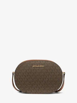 Jet Set Travel Medium Shoulder Bag with Michael Kors Signature Logo brown