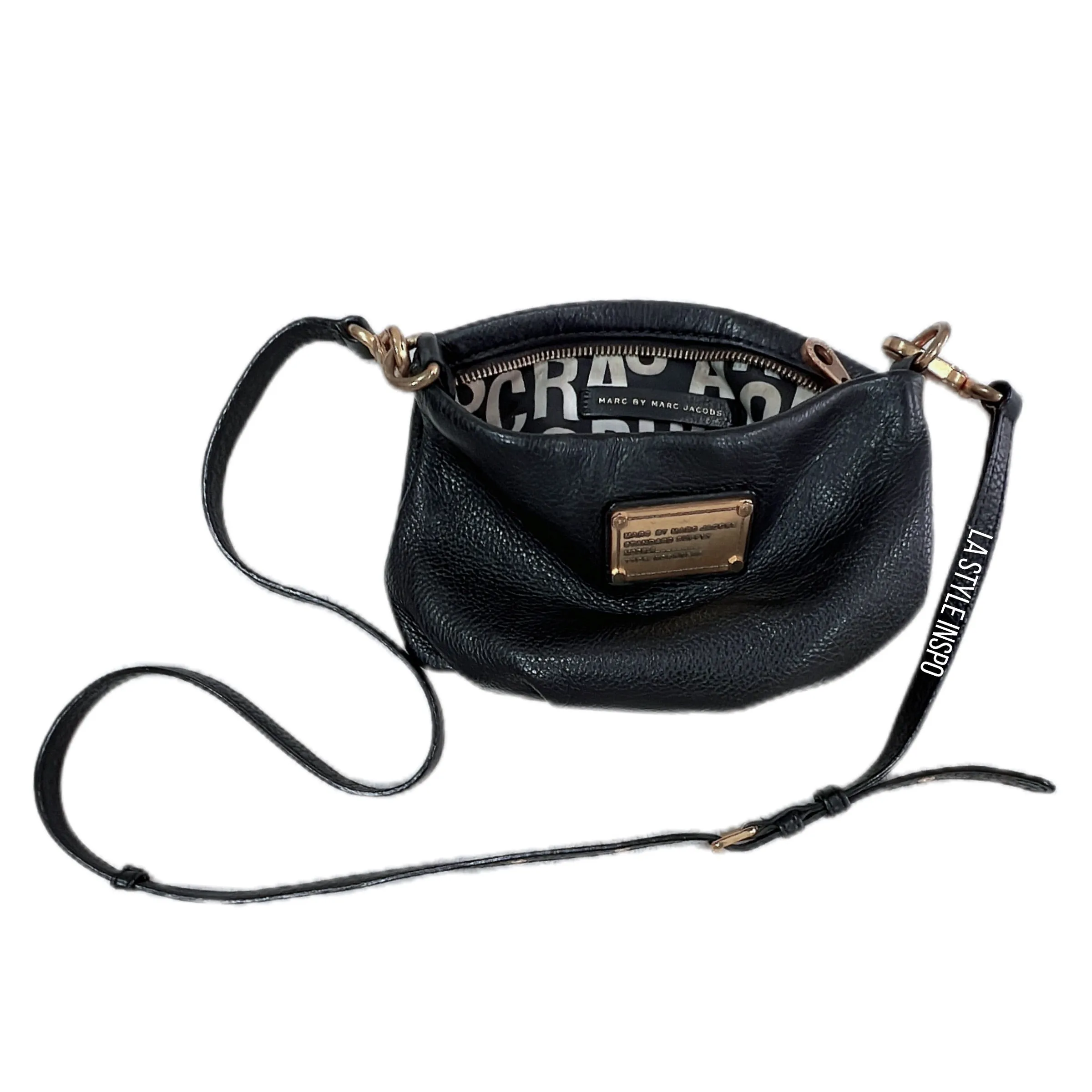 Marc Jacob’s Crossbody Bag Leather Black Gold