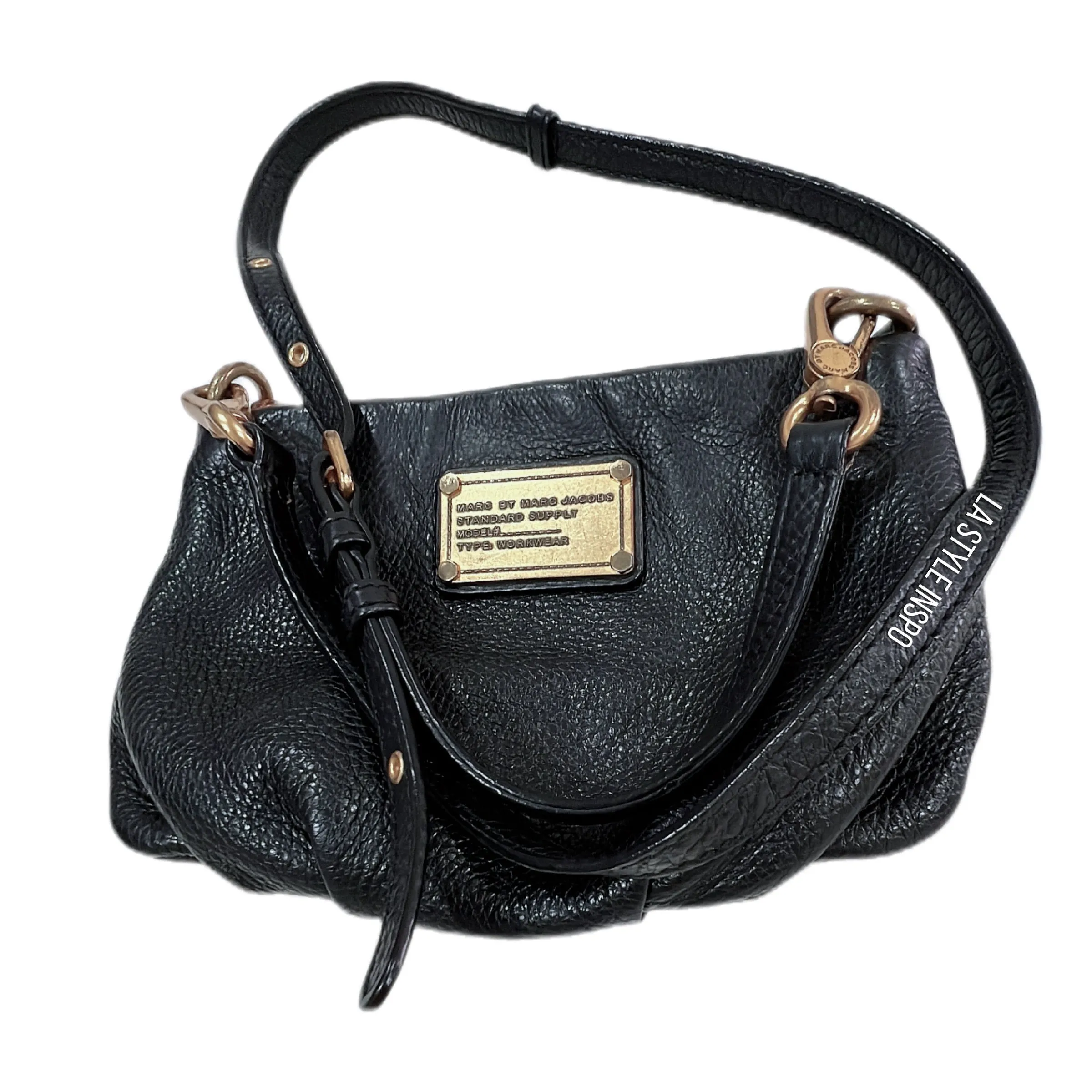 Marc Jacob’s Crossbody Bag Leather Black Gold