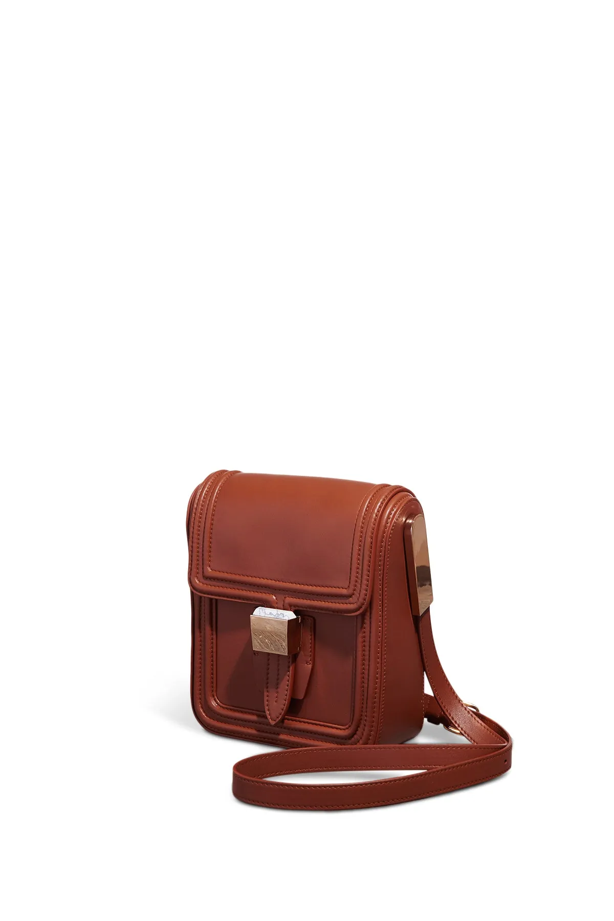 Marvelle Crossbody Bag in Cognac Nappa Leather