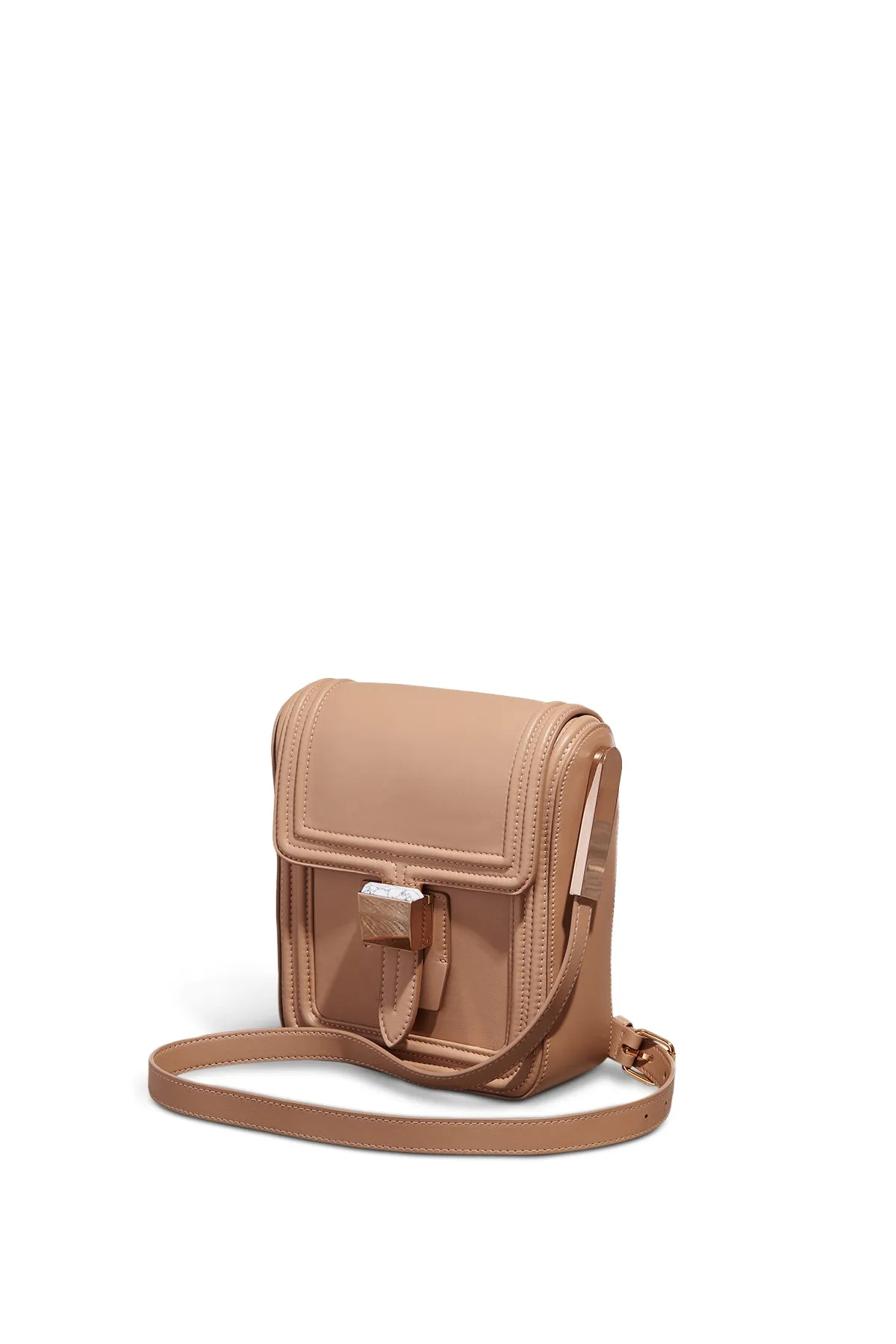 Marvelle Crossbody Bag in Nude Nappa Leather