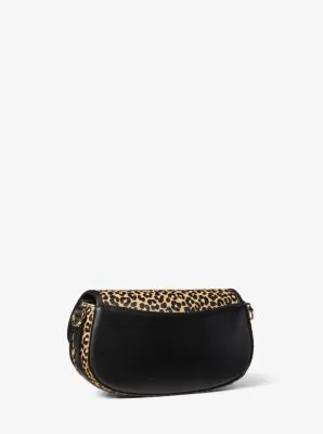 Mila Small Leopard Print Calf Hair Shoulder Bag